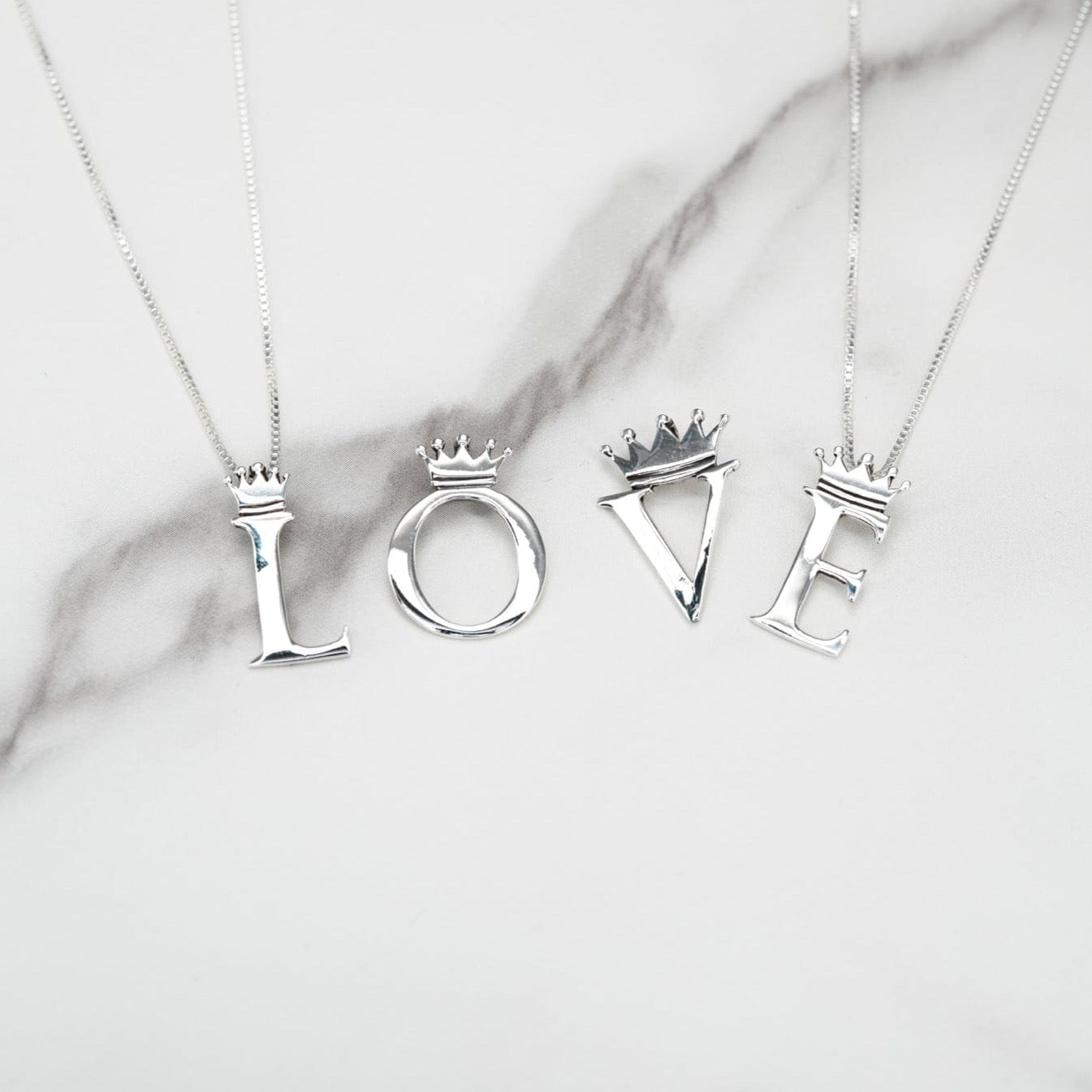 Cristy Cali Cristy Cali Royal Initial Charm Sterling Silver - Little Miss Muffin Children & Home