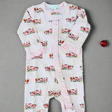 Lulu Bebe Lulu Bebe Christmas Train Pima Girl Footies - Little Miss Muffin Children & Home