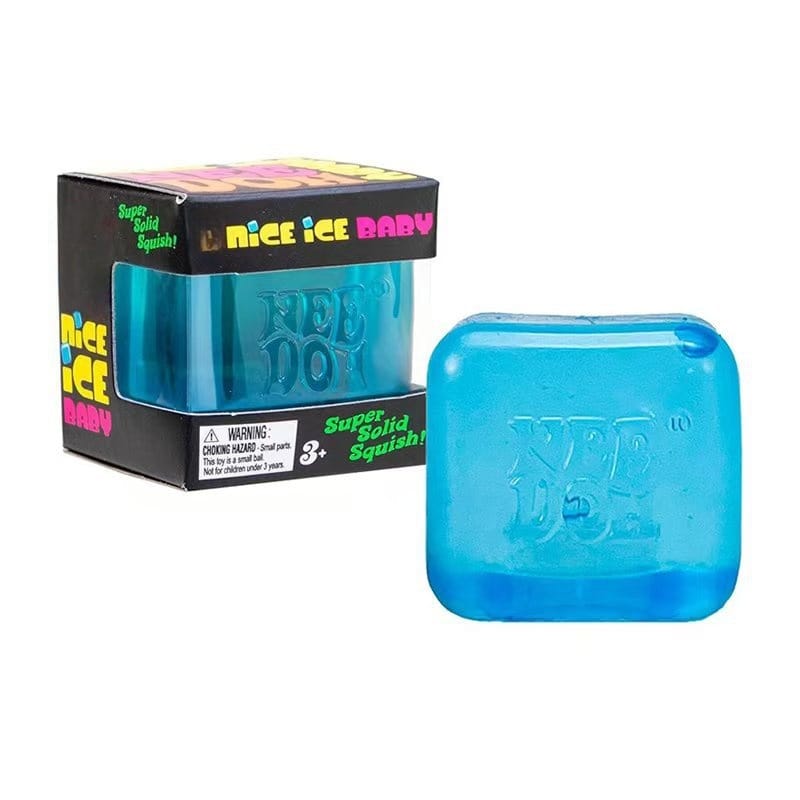 Blue Nice Cube Squishy Sensory Stress Relief Toys in Box Squeeze Fidget Toy