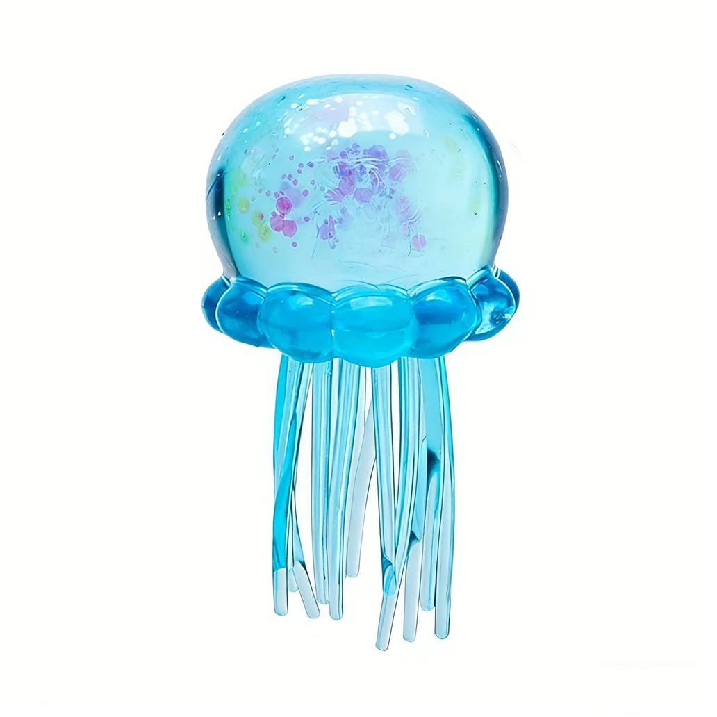 Blue Jellyfish Nice Cube Squishy Sensory Stress Relief Toys in Box Squeeze Fidget Toy