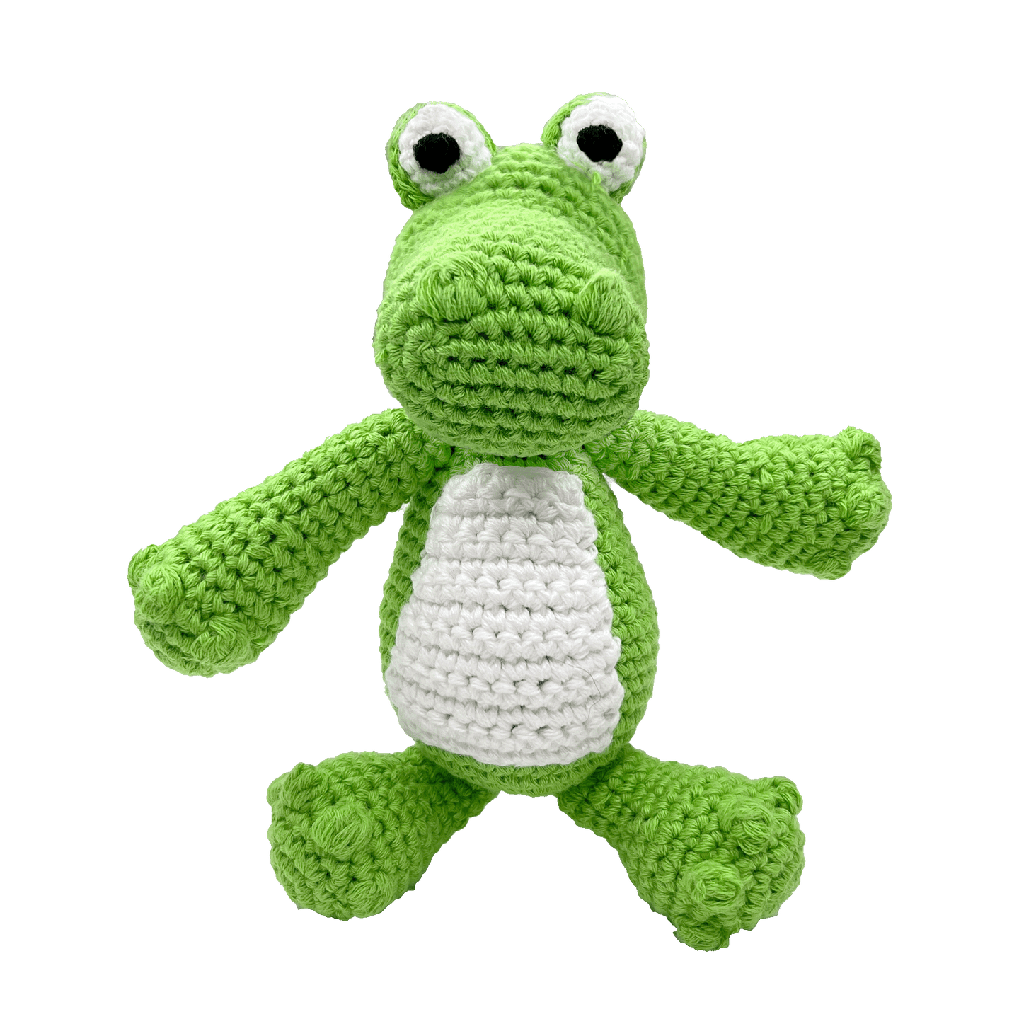 Alligator Hand Crochet 6" Rattle