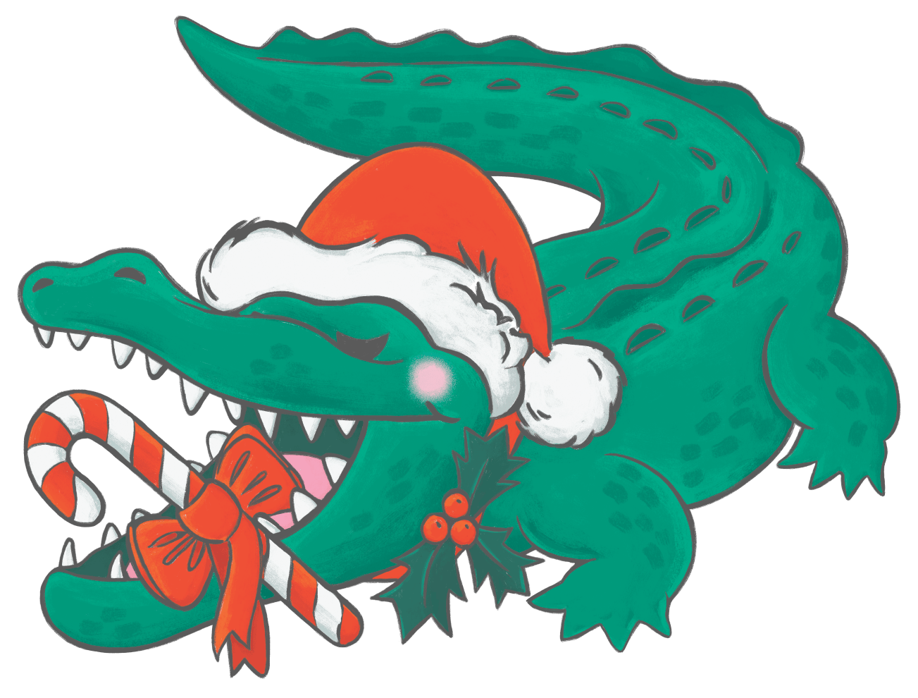 Whereable Art Whereable Art Alligator Candy Cane Toddler Sweatshirt - Little Miss Muffin Children & Home