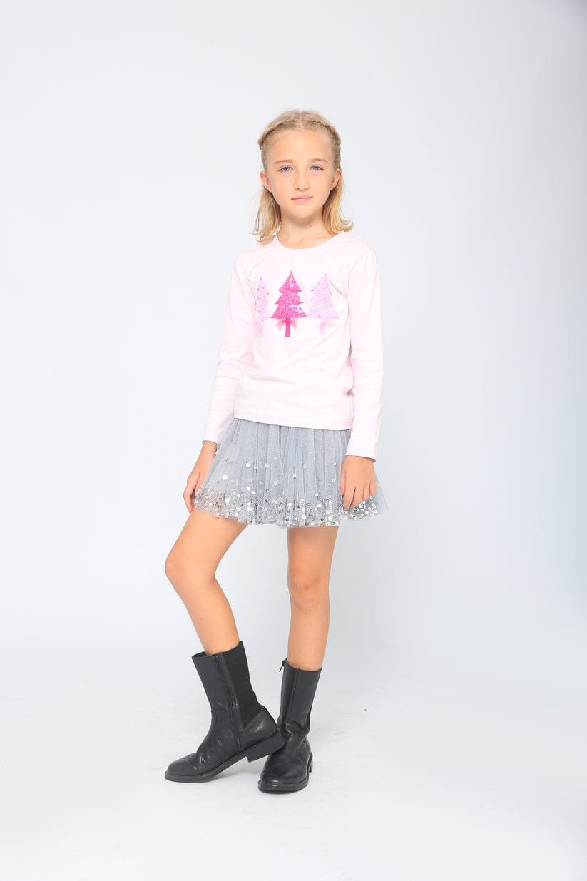 Joyous and Free Joyous and Free Girl's Long Sleeve Glitz Tree Tee - Little Miss Muffin Children & Home