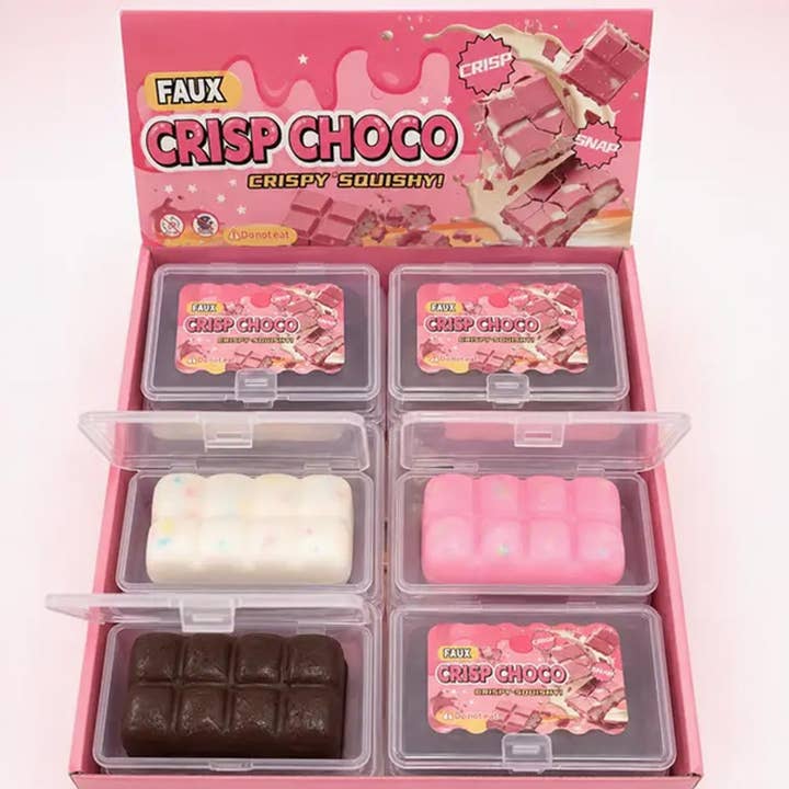 ASMR Crunching Sound Crisp Crunchy Chocolate Bar Squeeze Squishy Stress Relief Toy