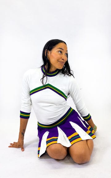 Adult Chevron Ribbed Sweater mardi gras