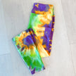 Adult Mardi Gras Tie Dye Swirls Leggings