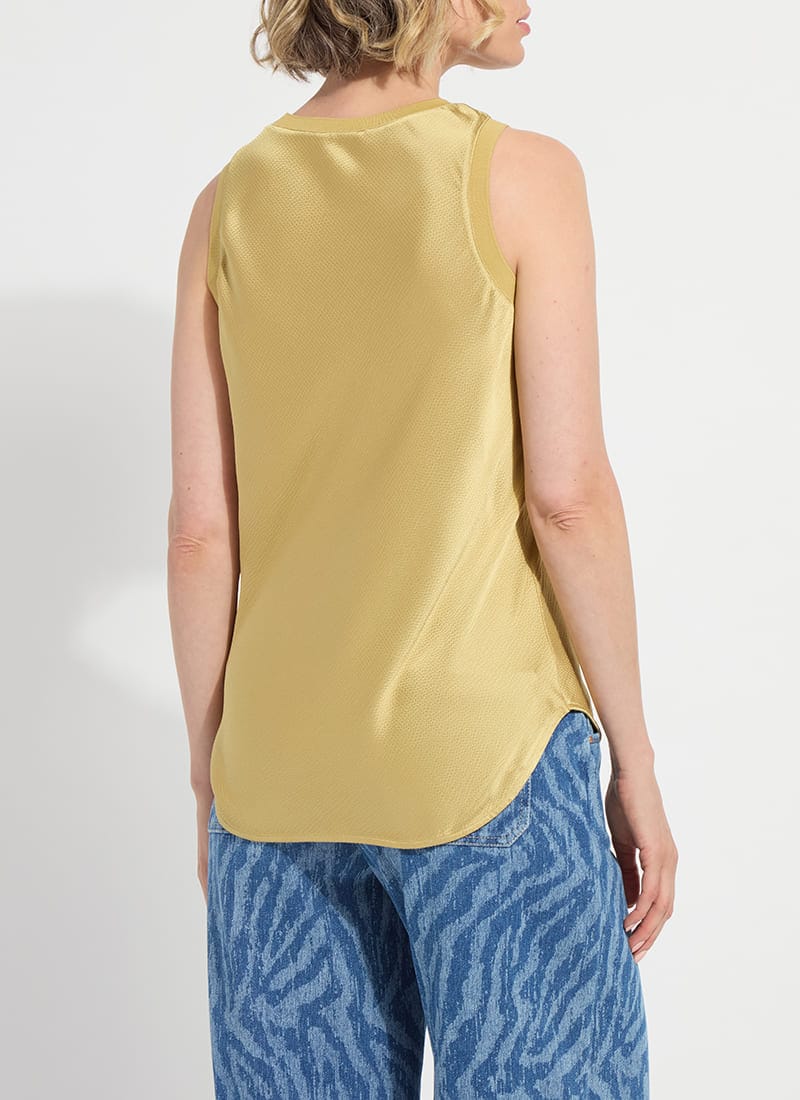 Akemi Mix Media Tank Top in Gold