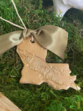 Rouge 225 Hand Brushed Gold Leaf Louisiana Alligator Ornament