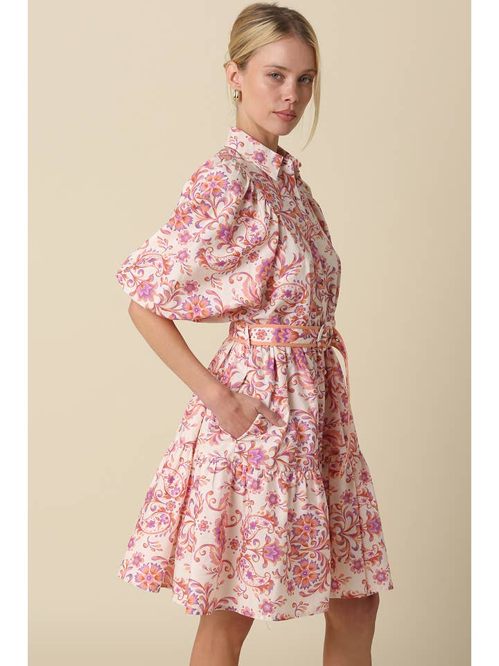 Amelia Floral Belted Dress