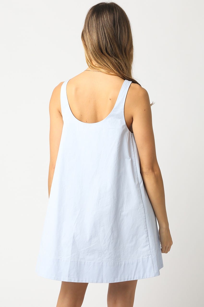Ariel Sleeveless Swing Mini Dress Back view 