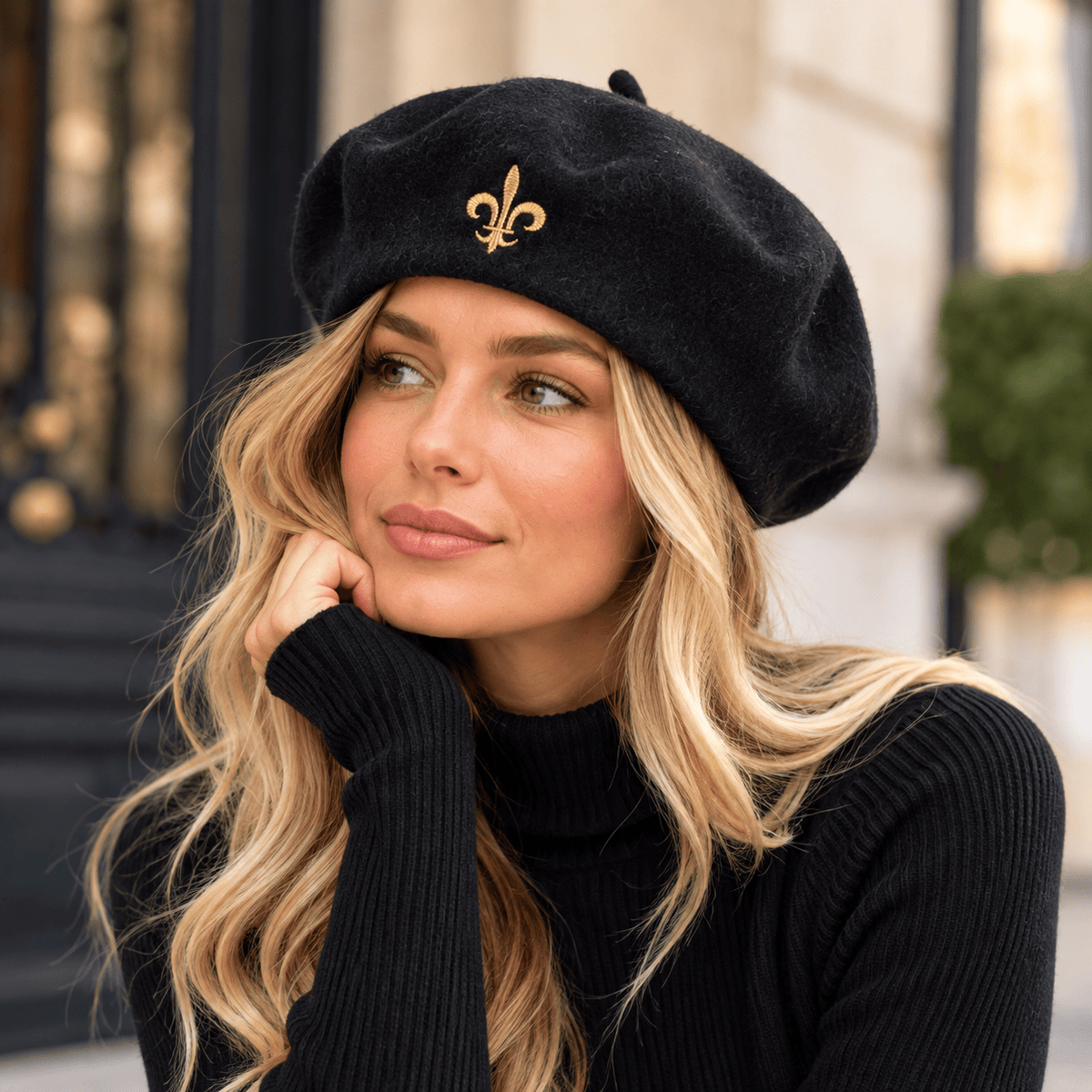 Whereable Art Whereable Art Fleur de Lis Beret | 2 Colors - Little Miss Muffin Children & Home
