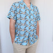 mens flying pelican button up shirt