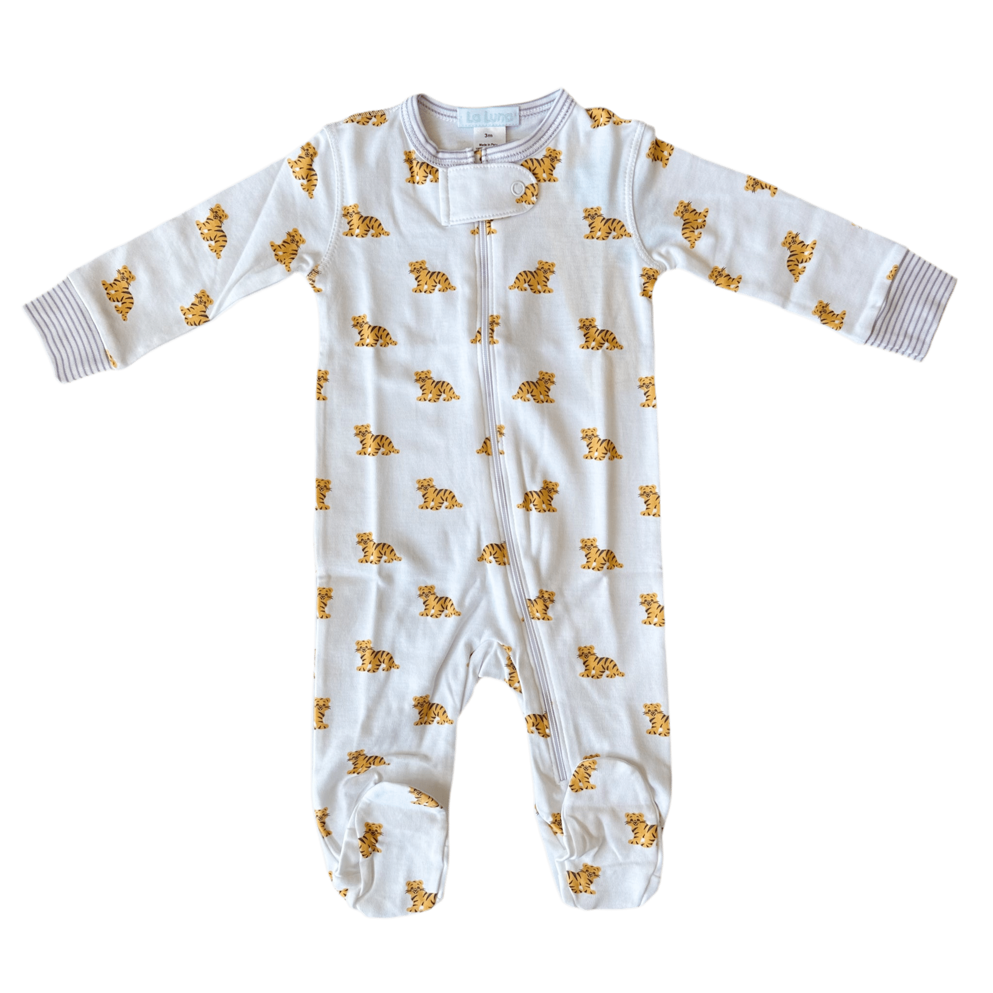 Baby onesie with little tigers