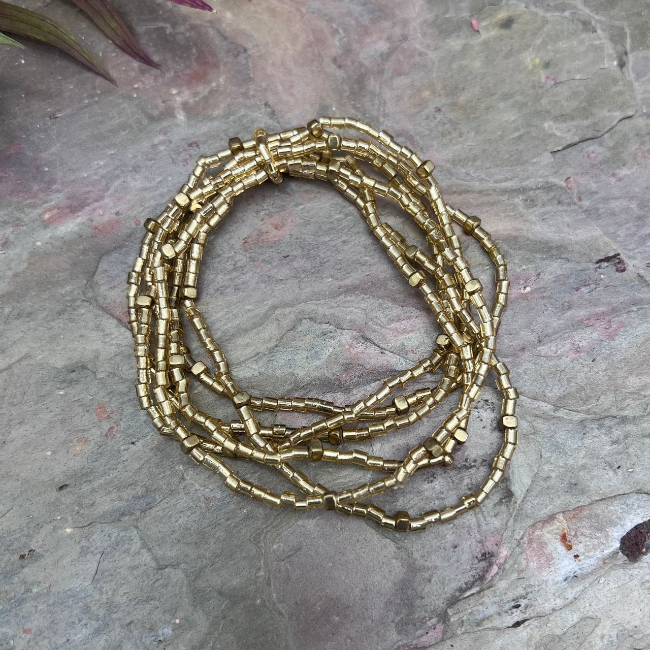 Anju Jewelry Seed-Bead Stretchy Bunch Bracelets – Shimmering Gold - Little Miss Muffin Children & Home