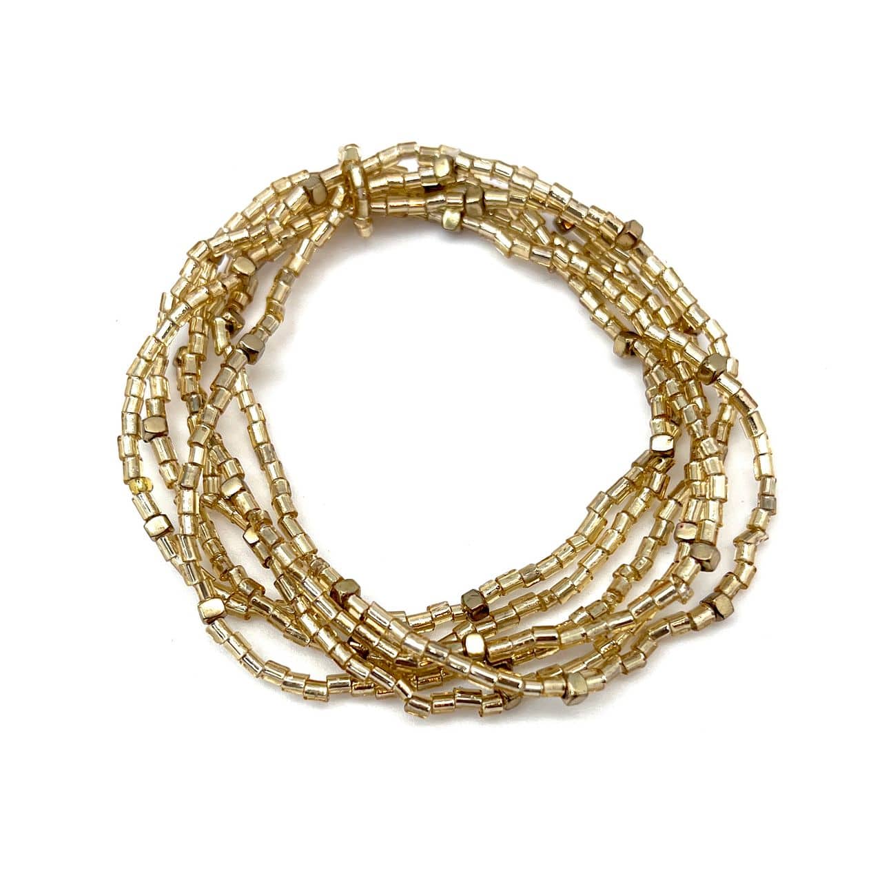 Anju Jewelry Seed-Bead Stretchy Bunch Bracelets – Shimmering Gold - Little Miss Muffin Children & Home