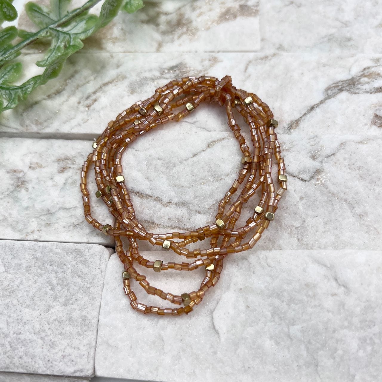 Anju Jewelry Seed-Bead Stretchy Bunch Bracelets – Lavish Blush - Little Miss Muffin Children & Home