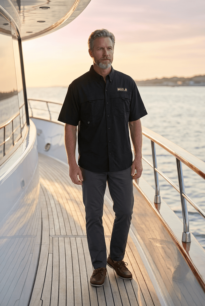 NOLA Fishing Shirt in Black