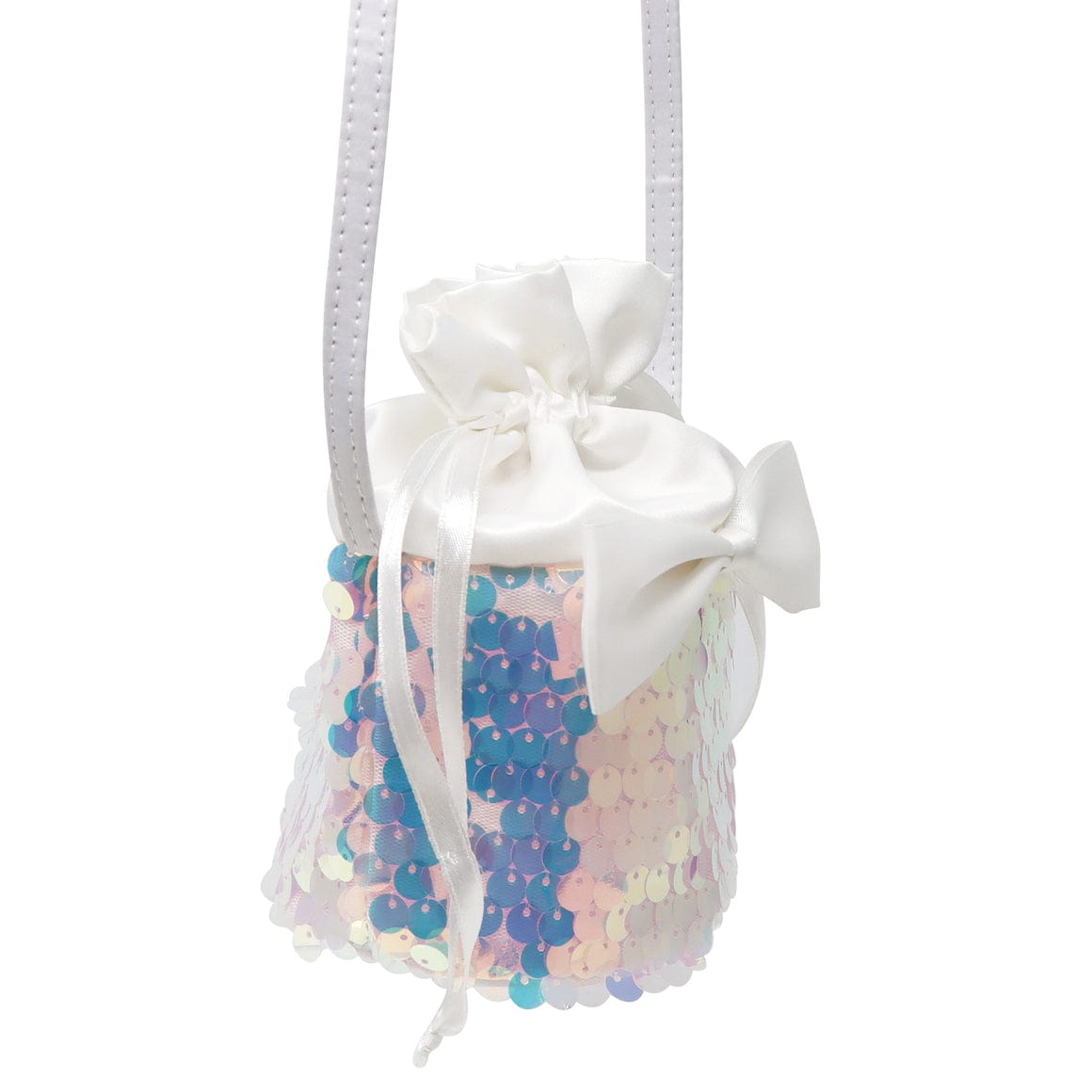 Pink Poppy Christmas Holiday Glimmer Drawstring Cross Body Bag - Little Miss Muffin Children & Home