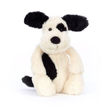 Jellycat Bashful Black & Cream Puppy Plush