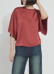 Ginger Mix-Media Dolman Tee in Copper Blush