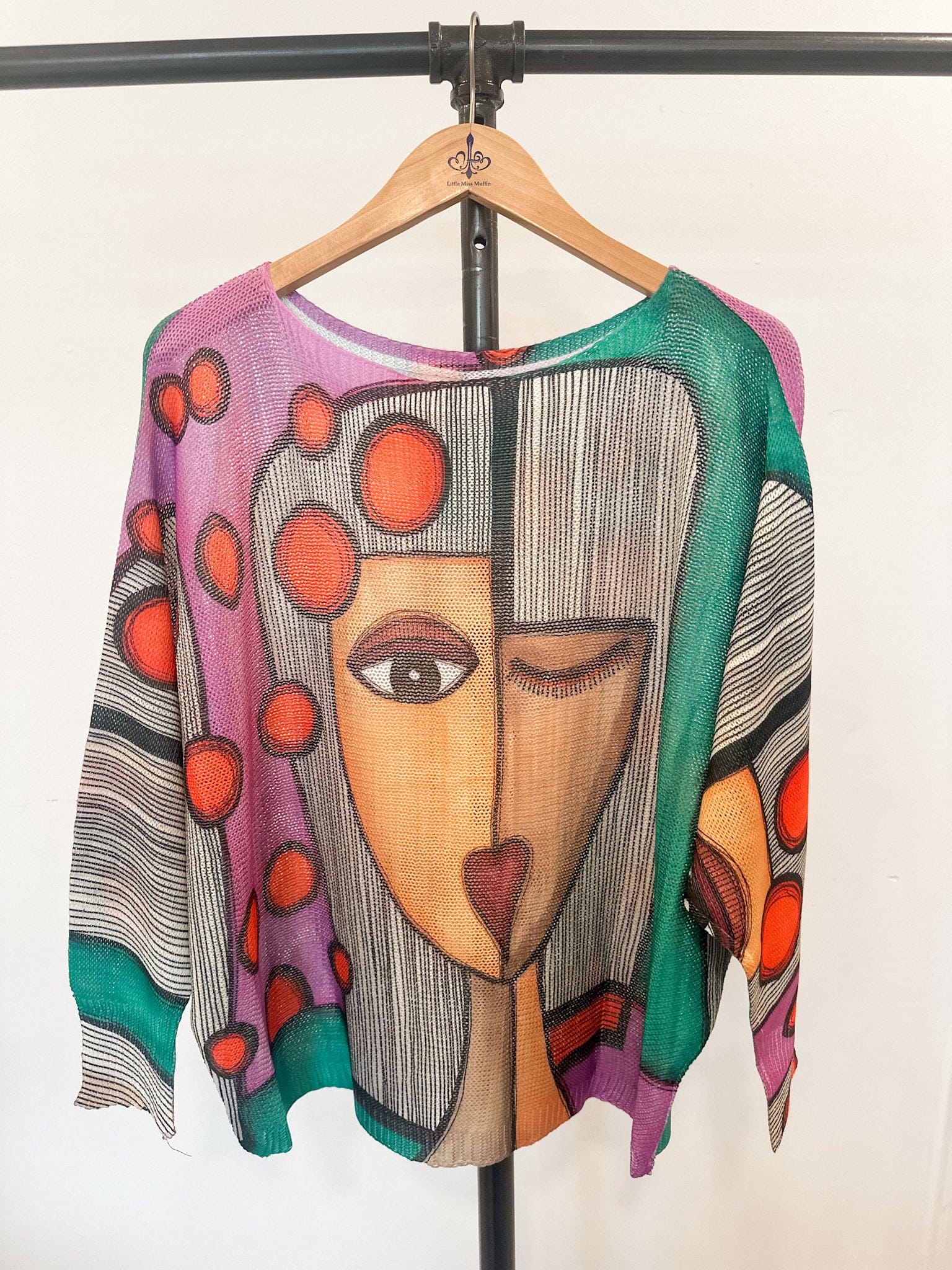 Loowie Purple Picasso Printed Spring Long Sleeves Sweater - Little Miss Muffin Children & Home