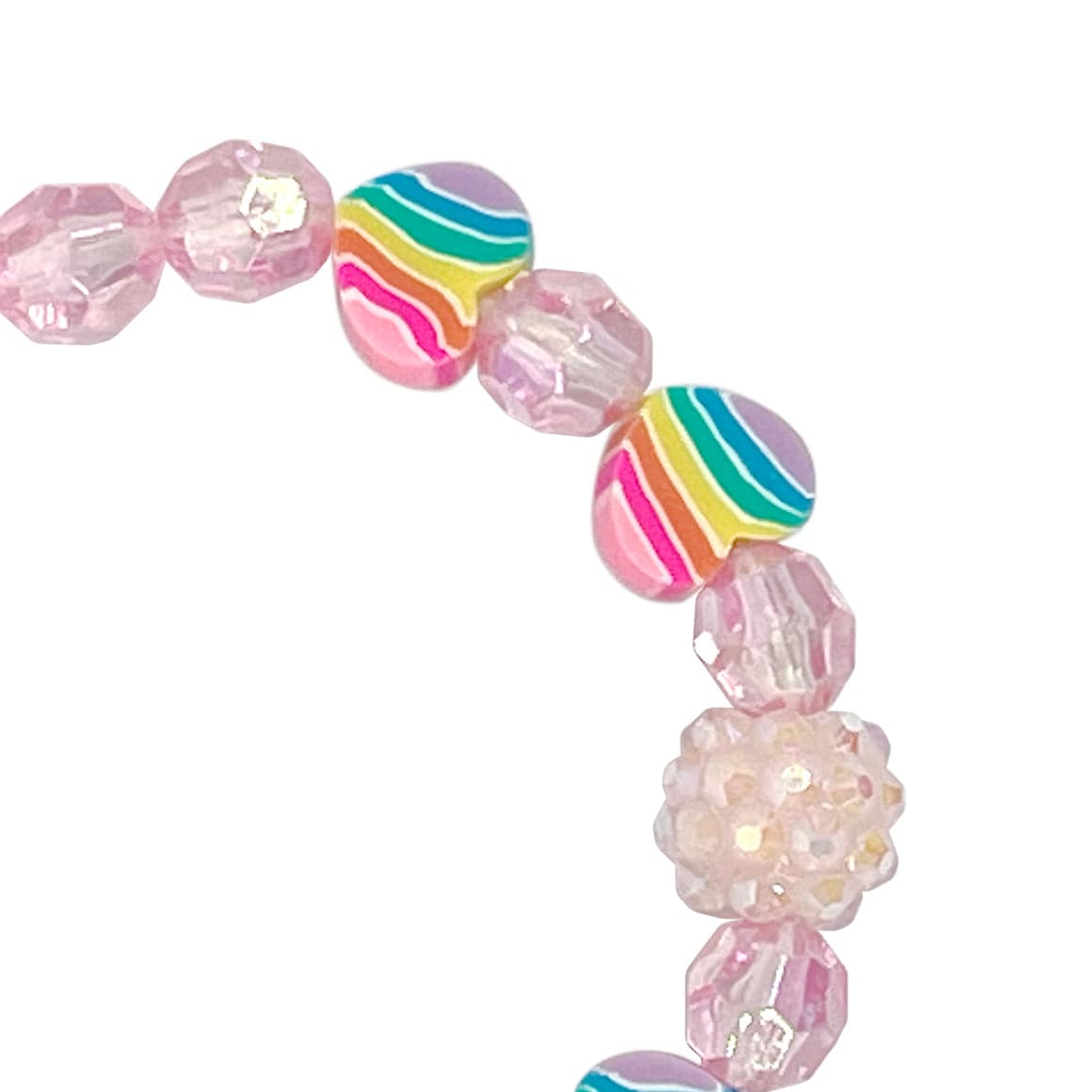 Pink Poppy Rainbow Love Heart Bracelet - Little Miss Muffin Children & Home