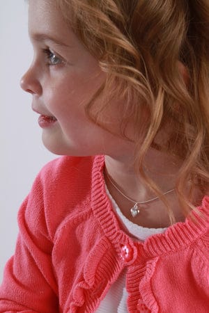 Cherished Moments Cherished Moments Sterling Silver Kid's Puff Heart Necklace - Little Miss Muffin Children & Home