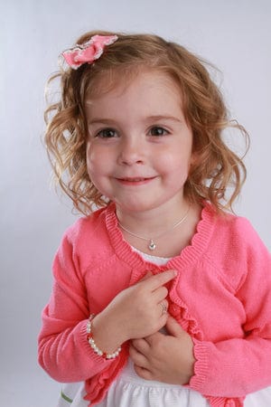 Cherished Moments Cherished Moments Sterling Silver Kid's Puff Heart Necklace - Little Miss Muffin Children & Home