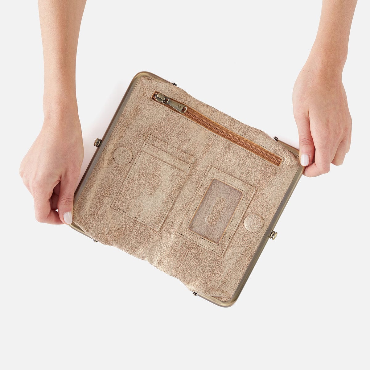 Hobo Lauren Clutch-Wallet in Metallic Leather - Gold Leaf - Little Miss Muffin Children & Home