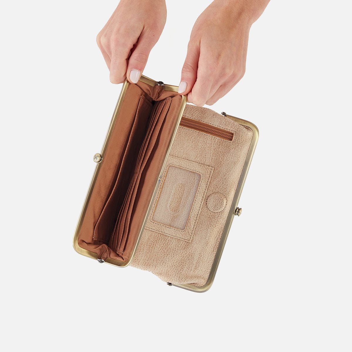 Hobo Lauren Clutch-Wallet in Metallic Leather - Gold Leaf - Little Miss Muffin Children & Home