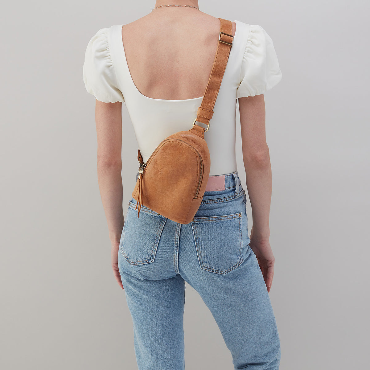 Hobo Fern Sling In Buffed Leather Whiskey - Little Miss Muffin Children & Home