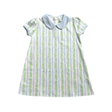 Lulu Bebe Lulu Bebe Blue Bow Reese Pima Aline Dress - Little Miss Muffin Children & Home