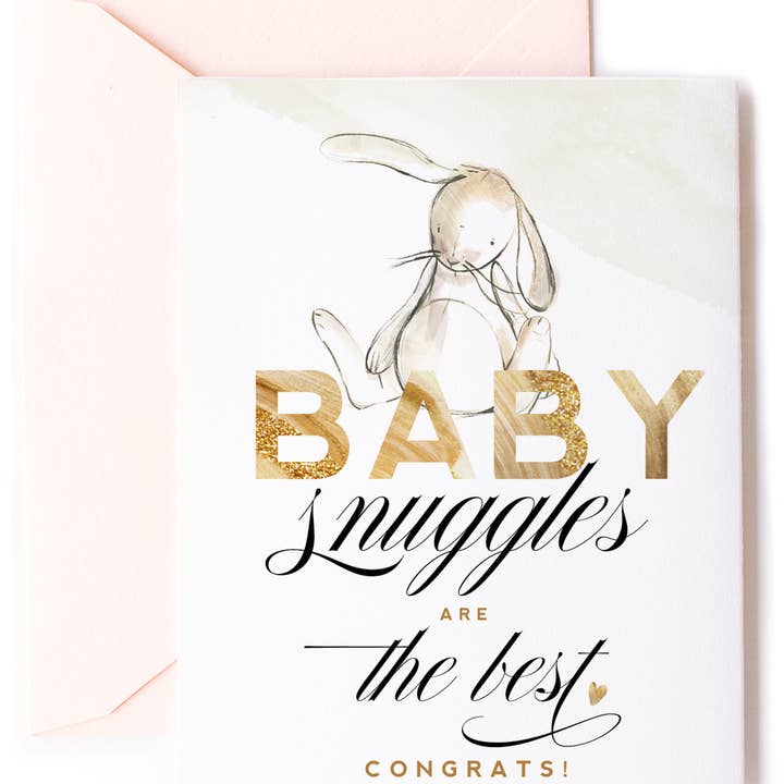 Baby Snuggles, New Baby Greeting Card and Celebration Card