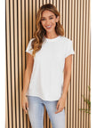 Back Seem Short Sleeve Tee in White