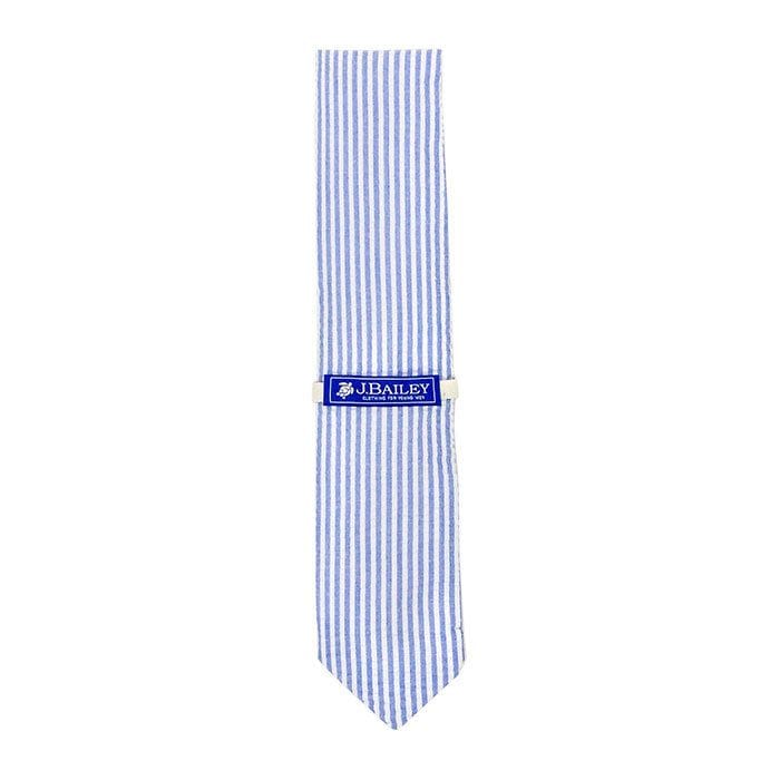 Bailey Neck Tie in Sailor Blue Seersucker