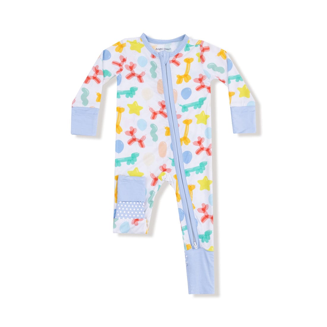 Balloon Animals Blue 2 Way Zipper Romper