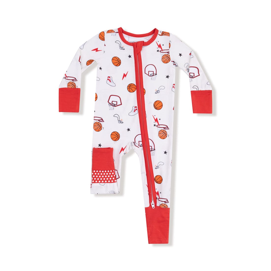 Basketball Uni 2 Way Zipper Romper