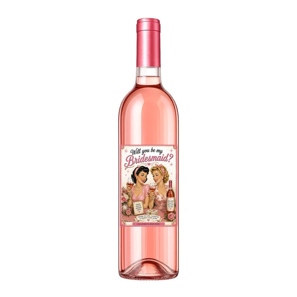 Sassy Vine Will You Be My Bridesmaid Wine Label