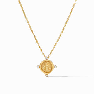 Julie Vos Julie Vos Bee Cameo Solitaire Necklace with Cubic Zirconia - Little Miss Muffin Children & Home