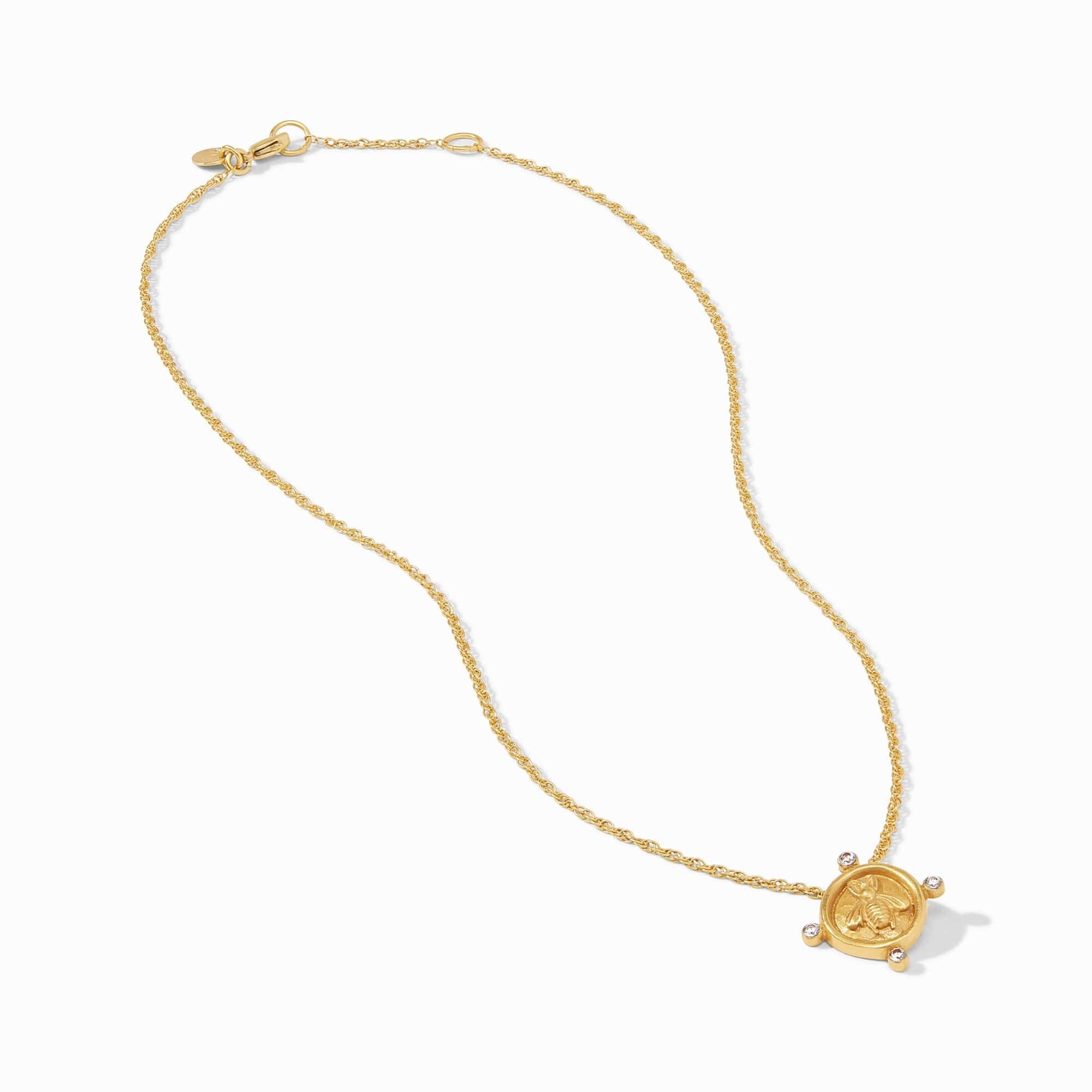 Julie Vos Julie Vos Bee Cameo Solitaire Necklace with Cubic Zirconia - Little Miss Muffin Children & Home