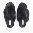Black Furry Slippers
