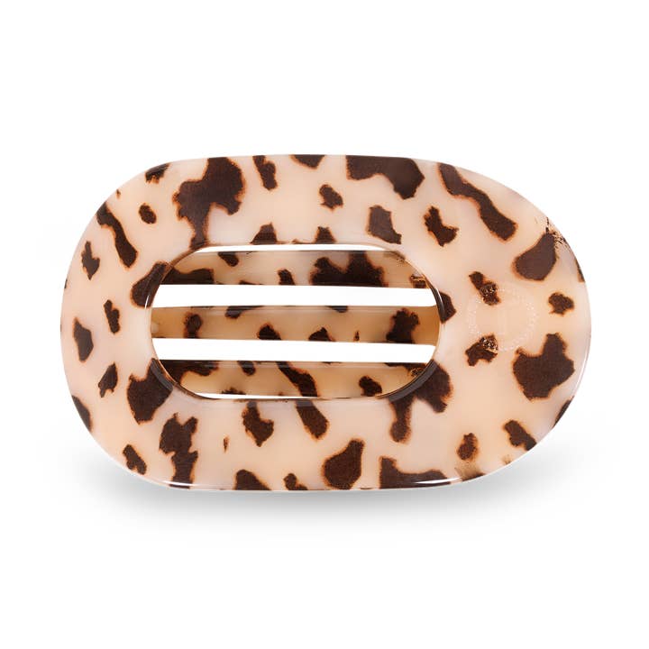 Blonde Tortoise Round Flat Hair Clip