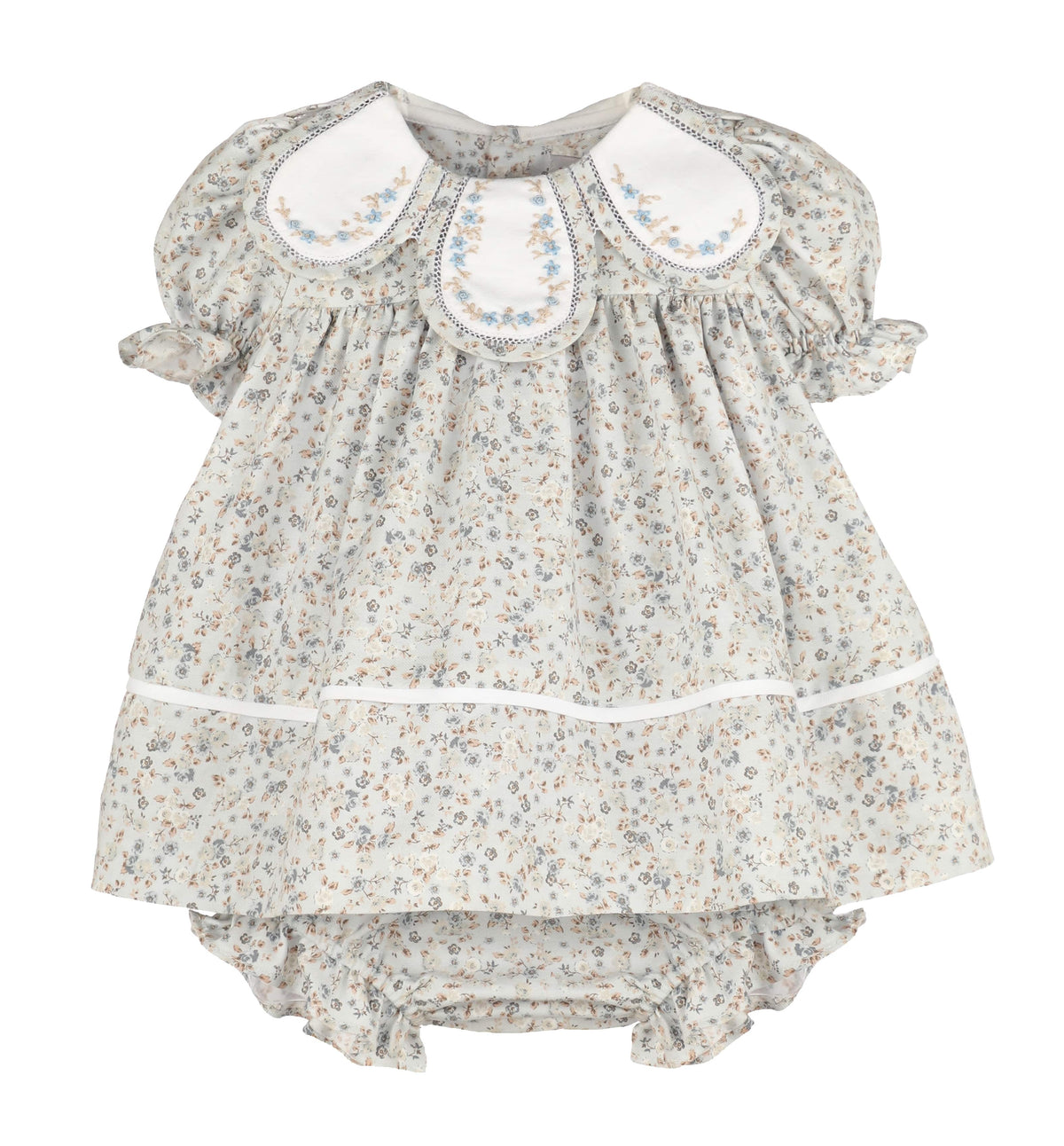 Blue Bloomy Chintz Petal Float
