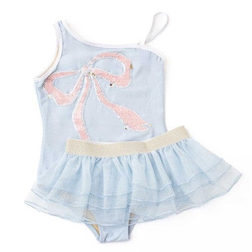 Blue Bow Sequins 1pc & Tutu