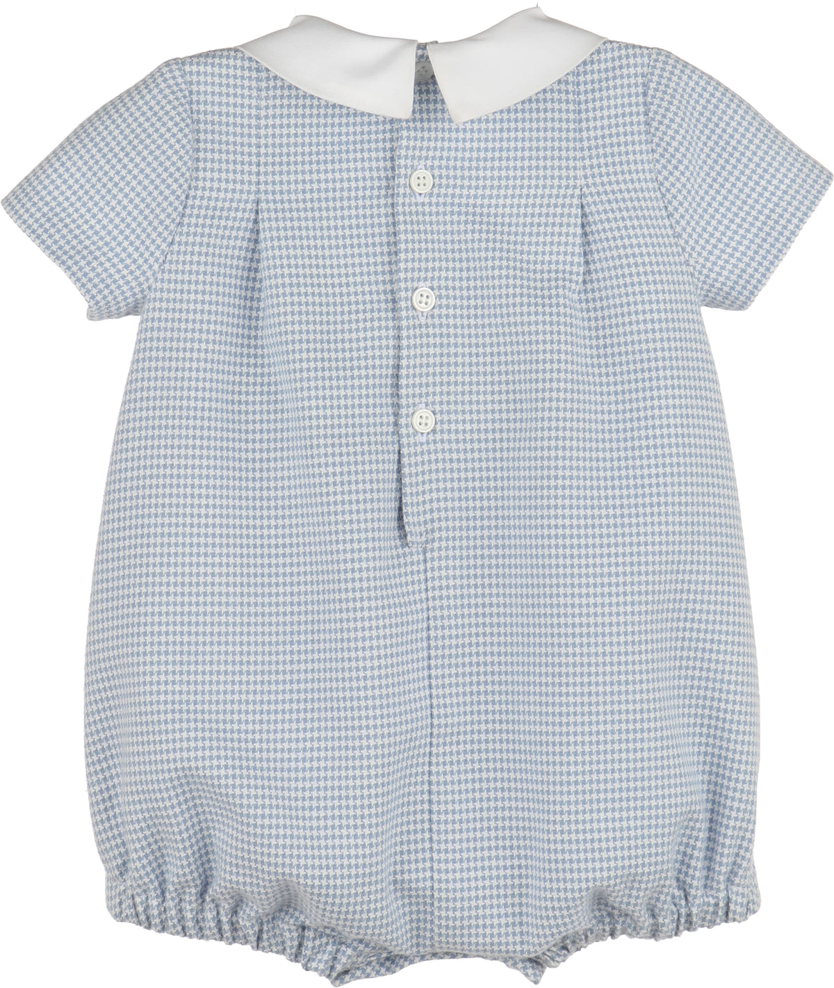Blue Checks Smock Boy Bubble