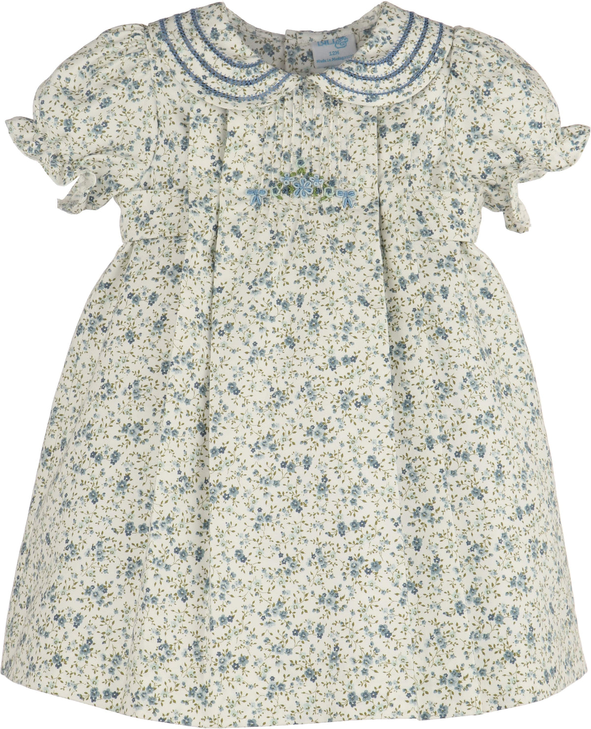 Blue Fallen Leaves Wreath Dress