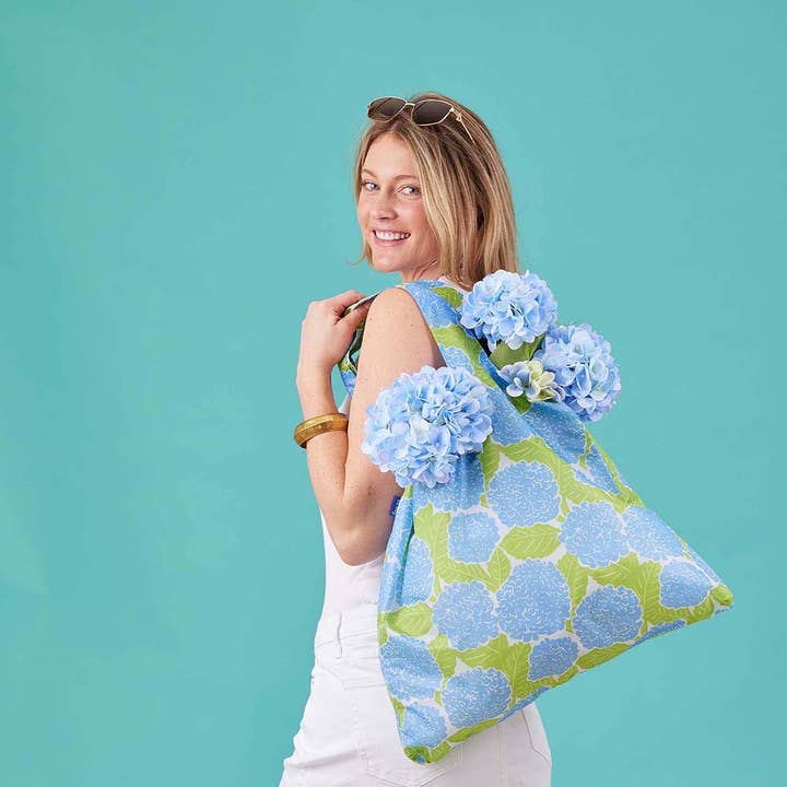 Blue Hydrangea Blu Bag Reusable Shopper Tote