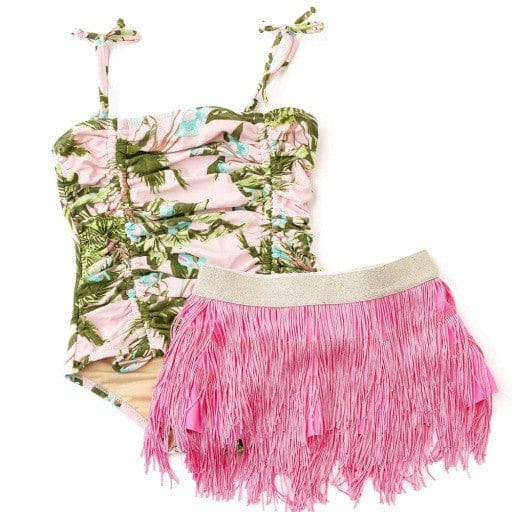 Blush Tropics 1pc & Fringe Skirt