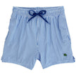 Bailey Boys Board Shorts in Blue Seersucker - Little Miss Muffin Children & Home