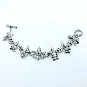 Pewter Graphics Pewter Graphics Fleur De Lis Link Bracelet - Little Miss Muffin Children & Home